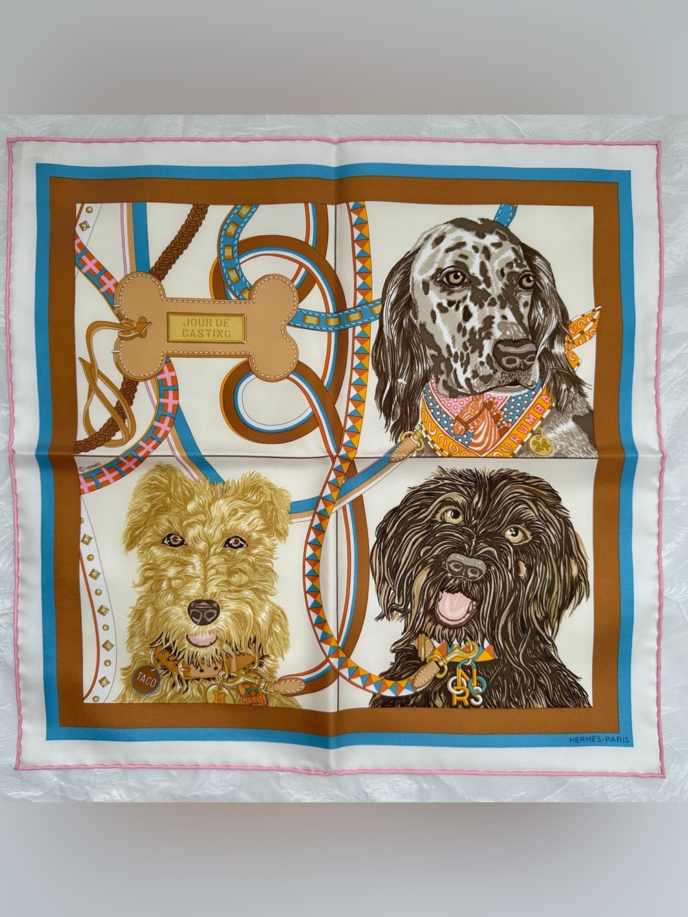 Hermes Jour de Casting Detail scarf 45